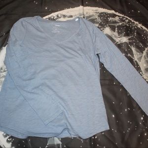 Women Blue long sleeve T-shirt